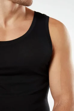 Camiseta de Tirantes con Escote Redondo de Algodón Superior Extrafino