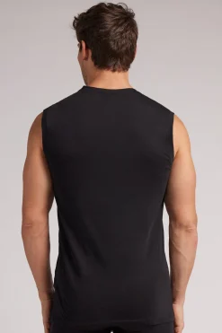 Camiseta de Tirantes con Escote de Pico de Algodón Superior Extrafino