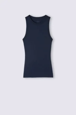 Camiseta de Tirantes de Canalé de Algodón Superior