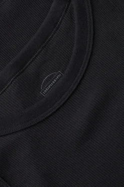 Camiseta de Tirantes de Canalé de Algodón Superior