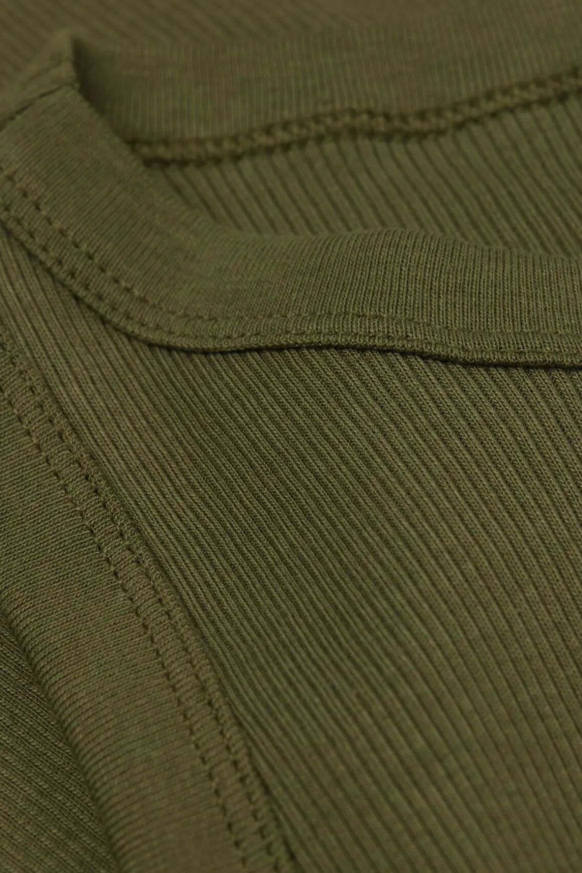Camiseta de Tirantes de Canalé de Algodón Superior