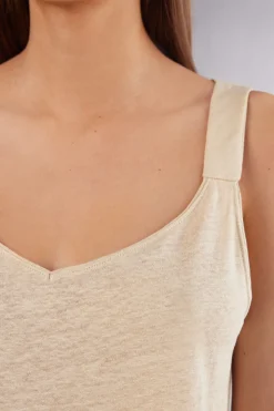 Camiseta de Tirantes de Lino