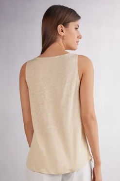Camiseta de Tirantes de Lino