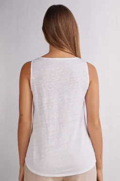 Camiseta de Tirantes de Lino
