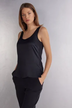 Camiseta de Tirantes de Seda y Modal