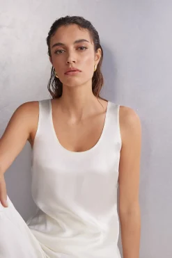 Camiseta de Tirantes de Seda y Modal