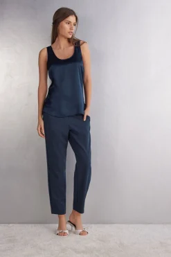 Camiseta de Tirantes de Seda y Modal
