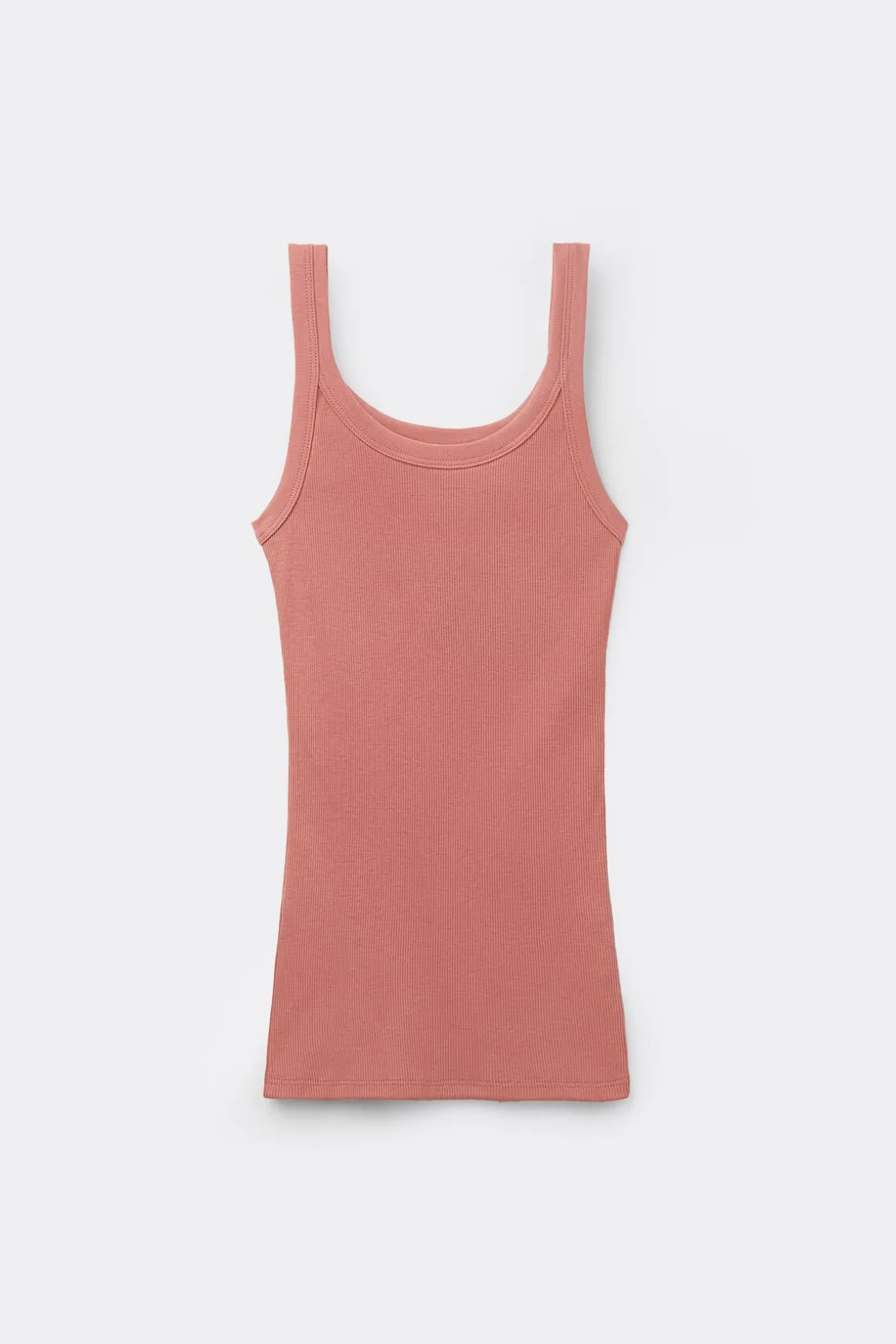 Camiseta de Tirantes Estilo Nadadora de Algodón Superior