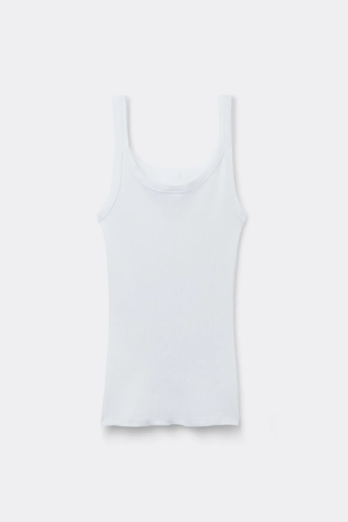 Camiseta de Tirantes Estilo Nadadora de Algodón Superior