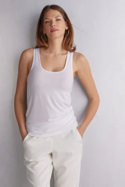 Camiseta de Tirantes Larga de Micromodal