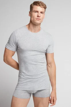 Camiseta manga corta de algodón ajustada