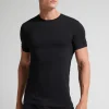 Camiseta manga corta de algodón ajustada