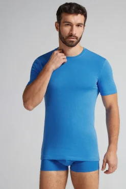 Camiseta manga corta de algodón ajustada