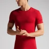 Camiseta manga corta de algodón ajustada