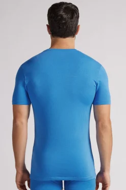 Camiseta manga corta de algodón ajustada