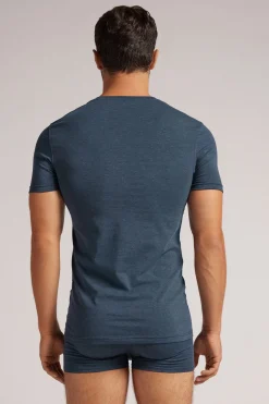 Camiseta manga corta de algodón ajustada