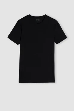 Camiseta manga corta de algodón ajustada
