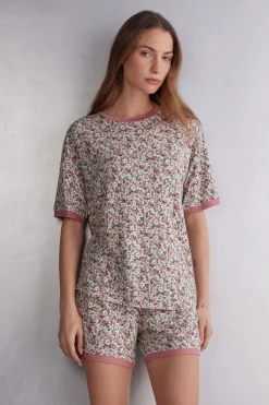 Camiseta Manga Corta Floral Romance