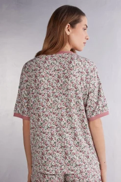Camiseta Manga Corta Floral Romance