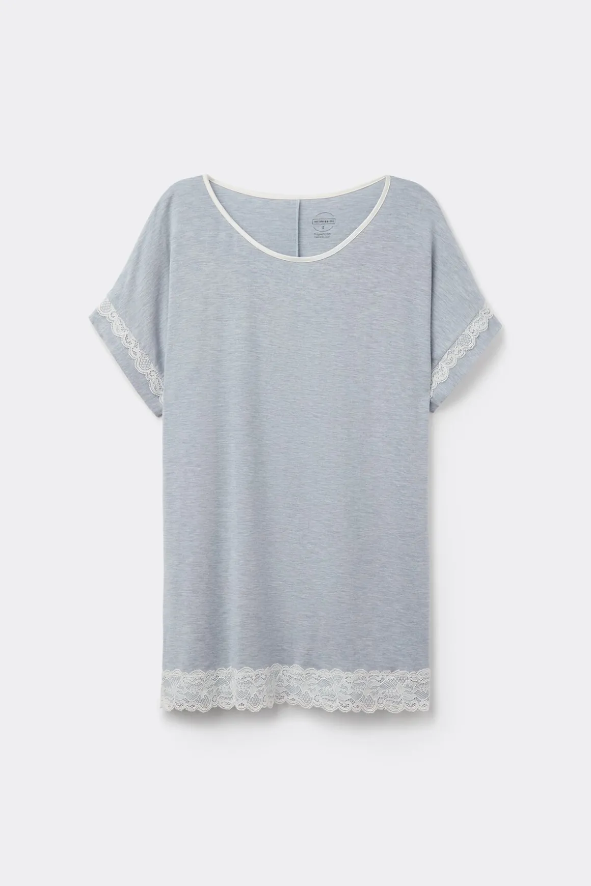 Camiseta Manga Corta Modal Detalles Encaje