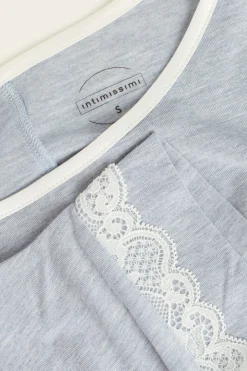 Camiseta Manga Corta Modal Detalles Encaje