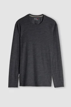 Camiseta Manga Larga de Lana Merina Escote Redondo