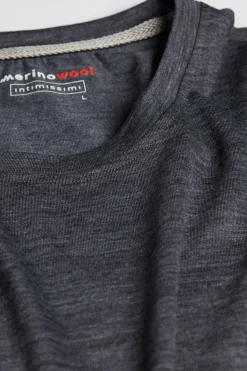 Camiseta Manga Larga de Lana Merina Escote Redondo