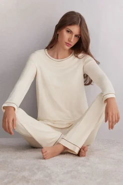 Camiseta Manga Larga de Modal