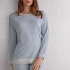 Camiseta Manga Larga de Modal Escote Redondo