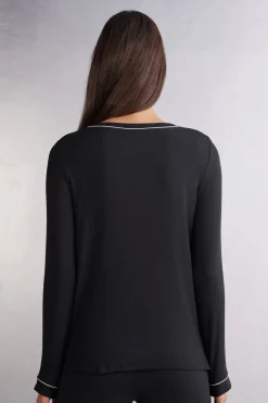Camiseta Manga Larga de Modal