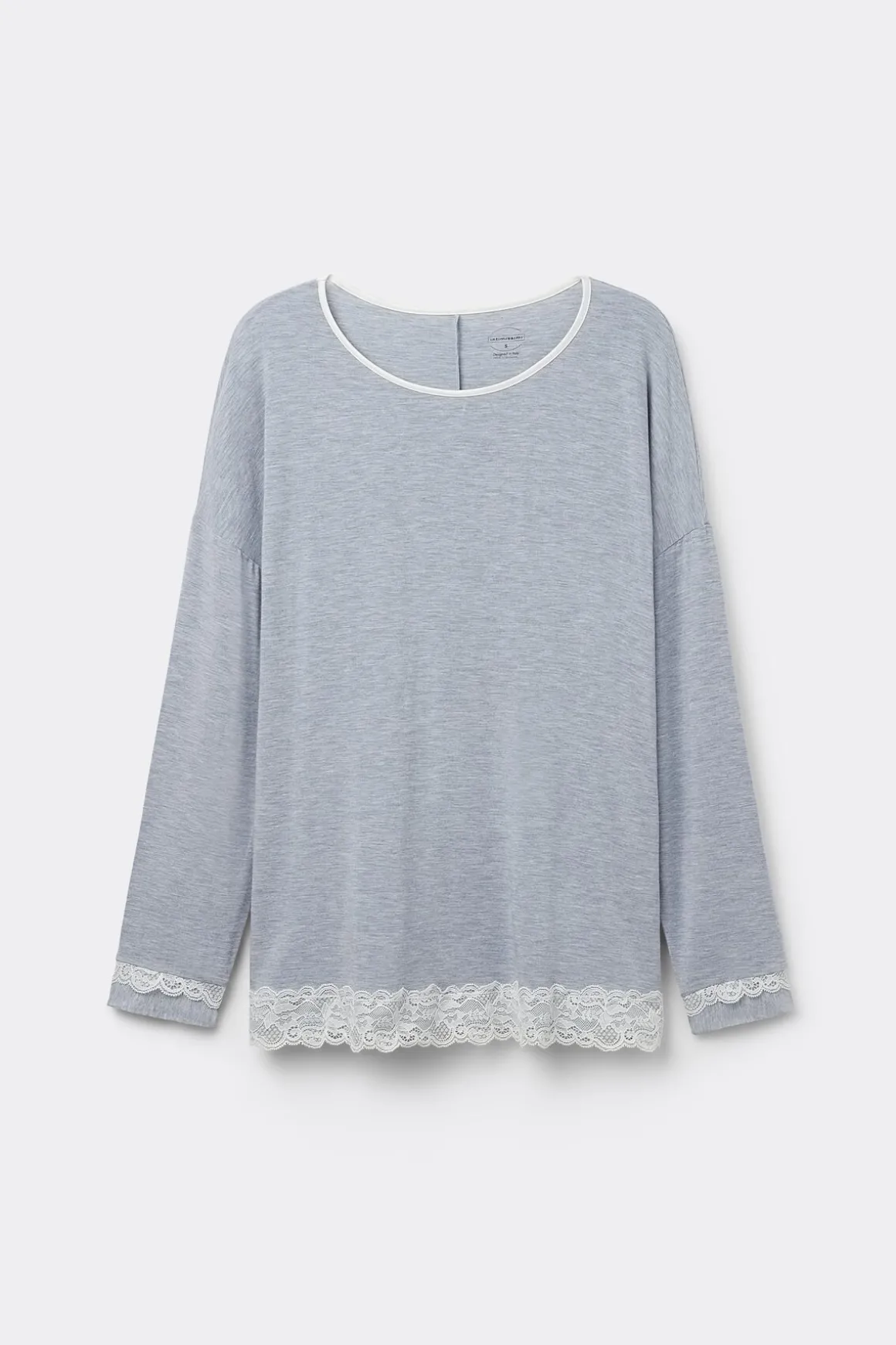 Camiseta Manga Larga de Modal Escote Redondo