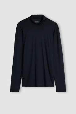 Camiseta Manga Larga Lana Merina Cuello Alto