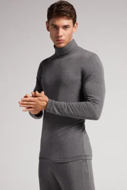 Camiseta Manga Larga Modal Cashmere Cuello Alto