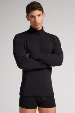 Camiseta Manga Larga Modal Cashmere Cuello Alto