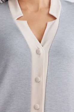Camisón Abertura Frontal Modal con Lana Cold Winter Night
