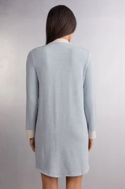 Camisón Abertura Frontal Modal con Lana Cold Winter Night
