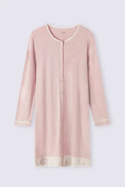 Camisón Abierto con Detalles de Encaje
