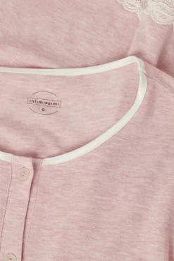Camisón Abierto con Detalles de Encaje