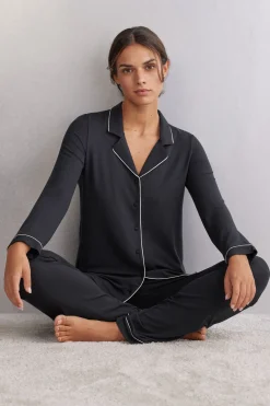 Chaqueta de Manga Larga de Micromodal
