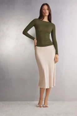 Falda larga de Seda