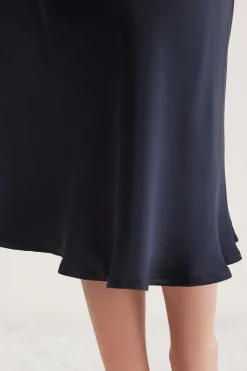 Falda larga de Seda