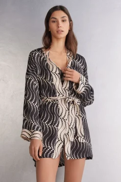 Kimono de Raso de Viscosa Cool Elegance