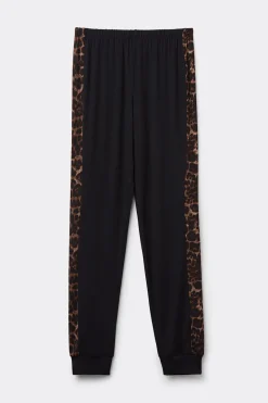 Pantalón con Puños Elásticos de Modal Luxurious Leopard