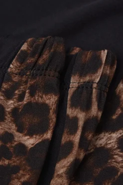 Pantalón con Puños Elásticos de Modal Luxurious Leopard