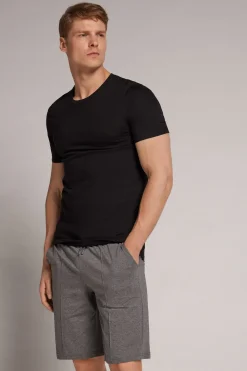 Pantalón Corto de Algodón con Ribete