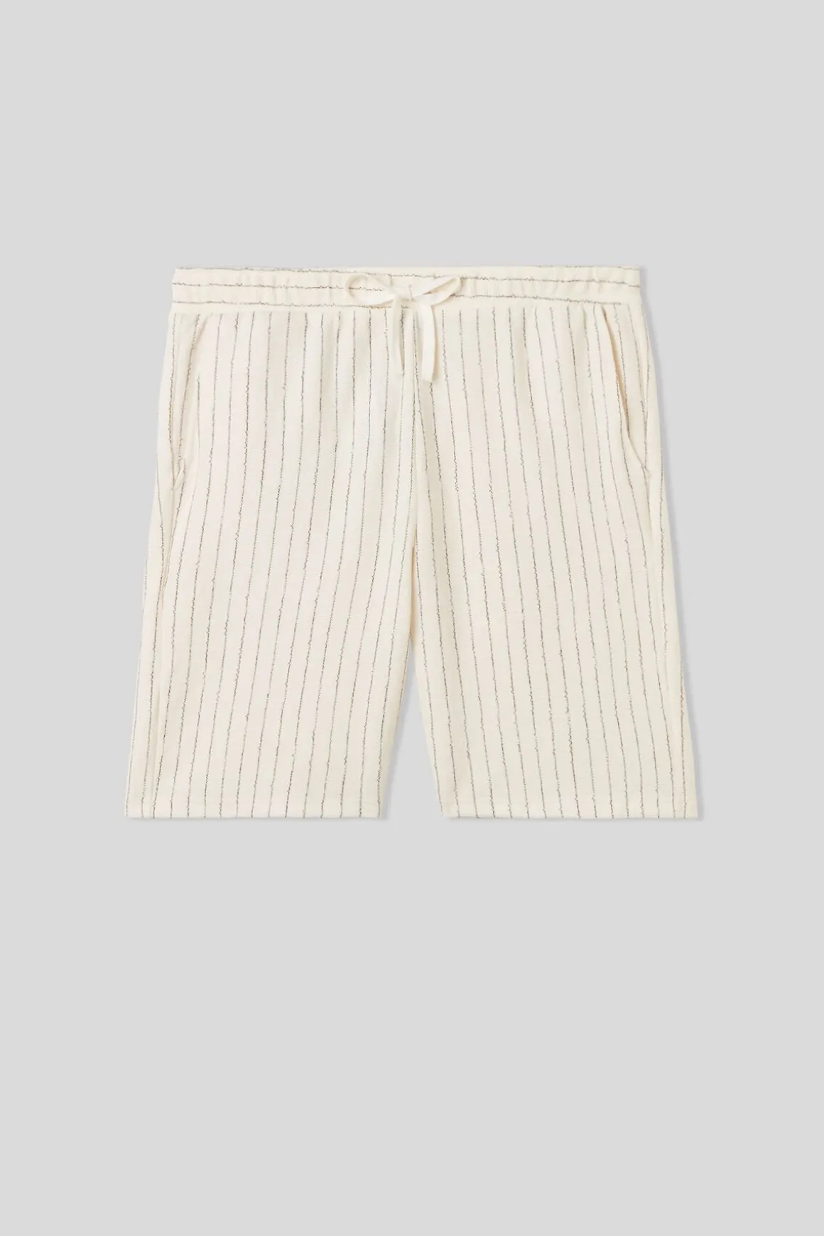 Pantalón Corto de Felpa a Rayas Verticales