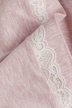 Pantalón Corto de Modal con Detalles de Encaje