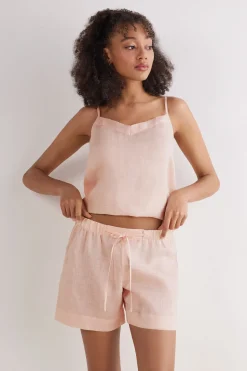 Pantalón Corto en Tela de Lino