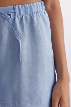 Pantalón Corto en Tela de Lino