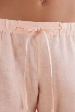 Pantalón Corto en Tela de Lino